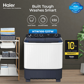 Haier HTW-100-1217 Semi-Automatic Washing Machine 10Kg White