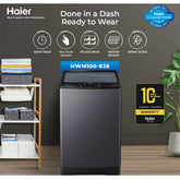 Haier HWM 100-826S6 10kg Quick Wash Series Fully Automatic Top Loading Washing Machine
