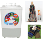 SG-1101 Single Tub Washing Machine - 11KG + Any Random Ladies Unstitched Suit + Any Random Gents Unstitched Suit
