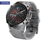 Ronin R-012 Rugged Smart Watch +1 Free Camouflage Grey Strap with Every Watch (Silver)