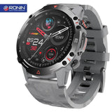 Ronin R-012 Rugged Smart Watch +1 Free Camouflage Grey Strap with Every Watch (Silver)