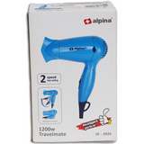 Alpina SF-3926 Travel Hair Dryer (Blue) 1200W