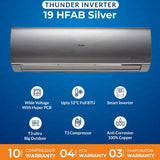 Haier Inverter AC | Model 19HFAB-G | T3 Inverter Series |HeaT And Cool DC Inverter | 1.5 Ton |T3 Compressor-Self Cleaning- WiFi Enable- Anti-Corrosion- 4D Air Flow Latest Model