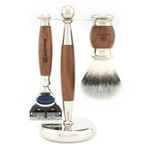 Lee Shaving Range 5 Edge Razor for Ultra Close Shaving - Silver Synthetic