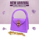 Baby Girls Handbag With Chain Crossbody Bag - Purple