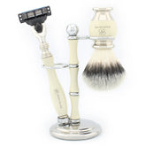 OBH Shaving Range 3 Edge Razor for Smooth Shaving - Silver Synthetic
