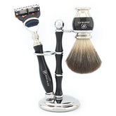 OBH Shaving Range 5 Edge Razor for Effortless Precision - Black Synthetic