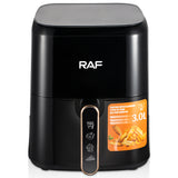 RAF 3L Oil Free Nonstick Cooker Electric Air Fryer (Black & White Random Color)