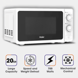 Haier HMW-20MBS/MWS Solo Microwave Oven (20 Liters, 700W)