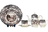 Claytan Rome Brown 24pcs Tea Set - 6 Person