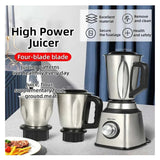 3 in 1 Electric Blender Stainless Steel Jar Multifunctional Juicer Blender Mixer