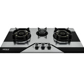 HANCO Hob Model 302 - Elegance Series - Burnova Brass Burners - Auto Ignition Stove - Latest Mode