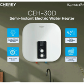 Cherry INVERTER Series CEH-30L Electric Water Heater | Digital Watt Control & Temperature Control, Inverter Energy Saving Geyser