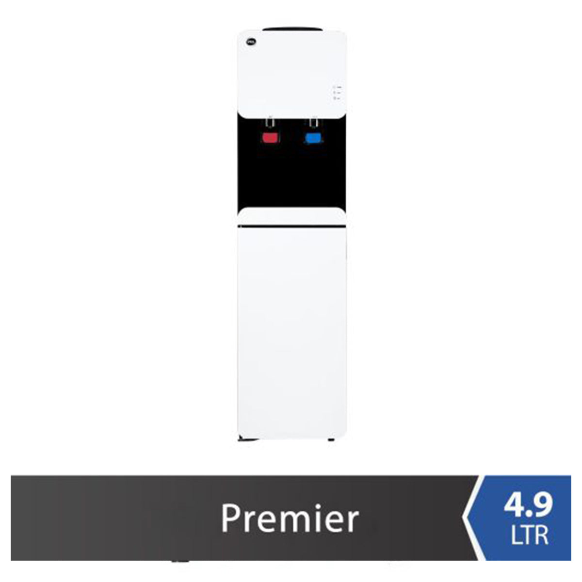 A white PEL 316 Premier water dispenser with a digital display and red buttons.