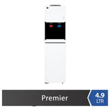 A white PEL 316 Premier water dispenser with a digital display and red buttons.