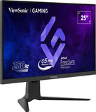 VIEWSONIC OMNI GAMIING LED 24.5" XG2536 (0.5ms MPRT, 280Hz, IPS Panel, FHD (1920 x 1080), Free Sync, HDR 10, sRGB, VRR, Eco mode, Eye Protech, (Adjustments: Height, Pivot, Swivel & Tilt) (Display port, 2 x HDMI & USB -C) & Vesa Mount).