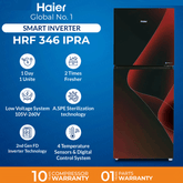 Haier Refrigerator | HRF-346 | IPGA/IPRA | Smart Inverter | 12 Cubic Feet (Size 346 Liters) | Turbo Fan Technology