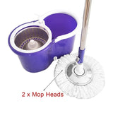 SPIN MOP - STAINLESS STEEL SPINNER WITH TWO MOP HEAD