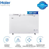 Haier HDF-385I Inverter Double Door Series ( Inverter + Balanced Cooling + Super Freeze Function + Twin Cabinet ) Deep Freezer - 13.60 Cu Ft