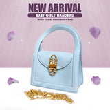 Baby Girls Handbag With Chain Crossbody Bag - Blue