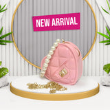 Heart Shape Fiber Jelly Mini Size Crossbody Bags π - Pink