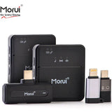 Morui Mic - 4-in-1 (GM-X8) Wireless Microphone With Two Mic 4 In 1 (Compatible Both I Phone, V8 & Type C)