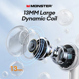 Lenovo Monster XKT12 Bluetooth 5.3 Gaming Earbuds - Pink