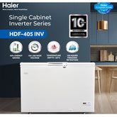 Haier HDF-405I Inverter Single Door Series ( Inverter + Balanced Cooling + Super Freeze Function) 14.31 Cu Ft