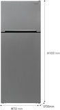 Panasonic 570 Liters Top Mount Refrigerator, Silver Nrbc572Vs