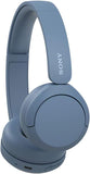 Sony WH-CH520 Wireless Headphones Bluetooth On-Ear Headset with Microphone, Blue