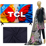 TCL 43 Inch QLED 43S51K (2025) Full HD Android Smart TV + Surmawala Lawn | Printed Fabric 3 Piece Unstitched + Surmawala Gents Unstitched Wash & Wear Suit