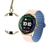 Faster NERV Watch 4 Pro - 3 Straps: Golden Chain + Pink Silicon + Neck Band