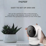 FASTER A30 1080P HD WIFI SMART SECURITY CAMERA WITH 360 VIEWING, MOTION DETECTION & TWO-WAY AUDIO