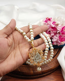 Beautiful Fine Quality Zarcon Stone Calligraphy Pendant With Mala - Z2