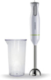KENWOOD Hand Blender Metal Wand 600W Stick with Graduated Beaker, Turbo Function, Removable for Easy Cleaning HBM02.001WH White/Silver