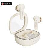 Ronin R-540 | ENC | Digital Display | Dual Mic | IPX4 Water Resistant | Gaming Earbuds (Cream)