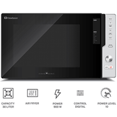 Dawlance Microwave Oven DW 550 Air Fryer Black Large Capacity Grill Cooking Auto Cook Menu 30 Litres