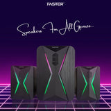 FASTER G1000 RGB LIGHTING MINI GAMING SPEAKER WITH SUBWOOFER 20W - SPEAKER BLUETOOTH FOR PC - BUFFER SPEAKER