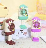 Rechargeable Mini Popsicle Ice Cream Fan With Stand