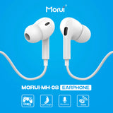 Morui Handfree - MH-08 High-End Dynamic In-Ear Earphone Compatible With All Mobile Phones