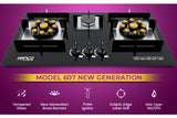 Hanco HV-607GEN 3 Burners,730 mm, Imported 8mm Tempered Glass, Imported New Generation Burner, Ultra Heavy Grill
