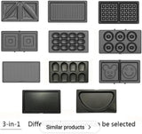 RAF 2-Slice Sandwich Maker, 8 in 1 Grill, Sandwich And Waffle Maker, 800W, With 8 Pairs Of Plates, R551