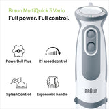 BRAUN MULTIQUICK 5 VARIO HAND BLENDER Model MQ 5200 WH