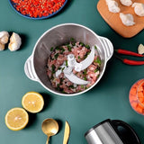 Professional Stainless Steel Electric Meat Grinder Kitchen ELectric Food Chopper Vegetable Cutter Food Processor Mincer Fruit Nuts Slicer With 3L Bowl