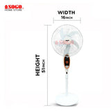 Sogo Rechargeable Floor Fan JPN-633 + Premium Electric Kettle