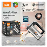 RAF Hand Mixer, 650 Watt, Stainless Steel - R.6695