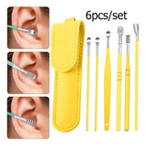7pcs set - Set of 6pcs Ear Wax Cleaner Kit with 1 Pouch