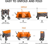 Portable Folding Wagon Cart - Ourdoor Camping Utility Cart