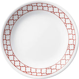 Corelle 18-Piece Service for 6, Chip Resistant, Crimson Trellis Dinnerware Set