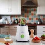 Braun PowerBlend 1 Jug Blender 500W, 1.5 L Capacity, TriAction Technology, 2 Speeds + Ice crush/pulse function. 2 Mill for grinding & chopping, Plastic - JB 0123